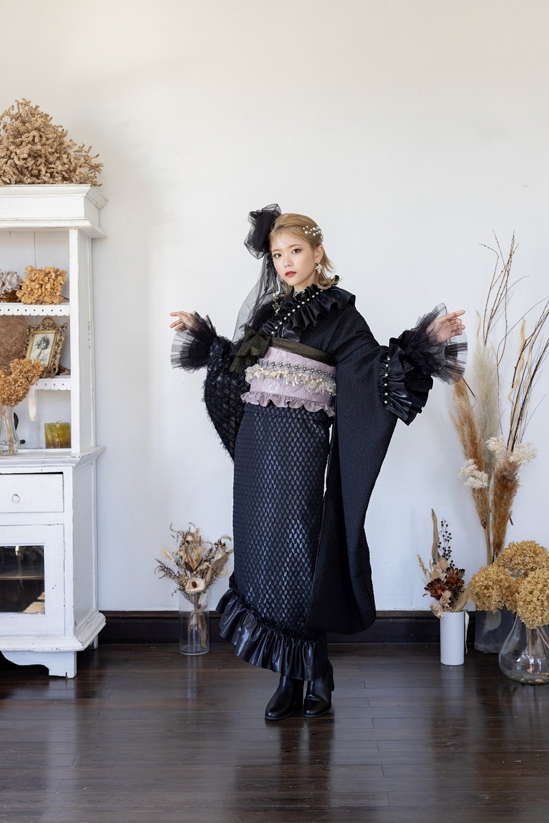 デザイン振袖 DK-002B 「リューサ・ローズ」-フリル&シャギータイプ- - 画像 (5)