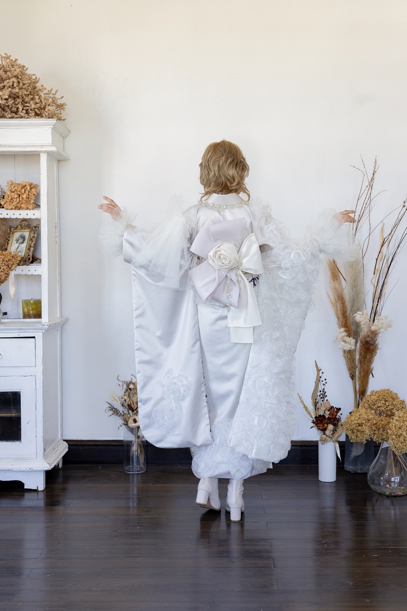 デザイン振袖 DK-001A 「リューサ・ローズ」-片袖シースルー・レースタイプ- - 画像 (3)