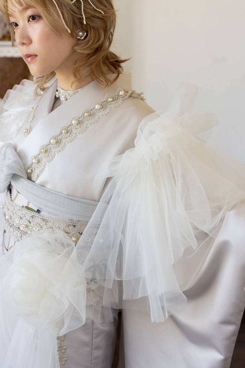 デザイン振袖 DK-001A 「リューサ・ローズ」-片袖シースルー・レースタイプ- - 画像 (24)