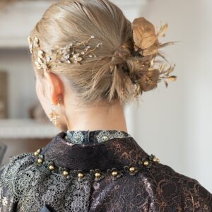 【ラフィネオリジナル】FK-170ワイヤーリーフ髪飾り