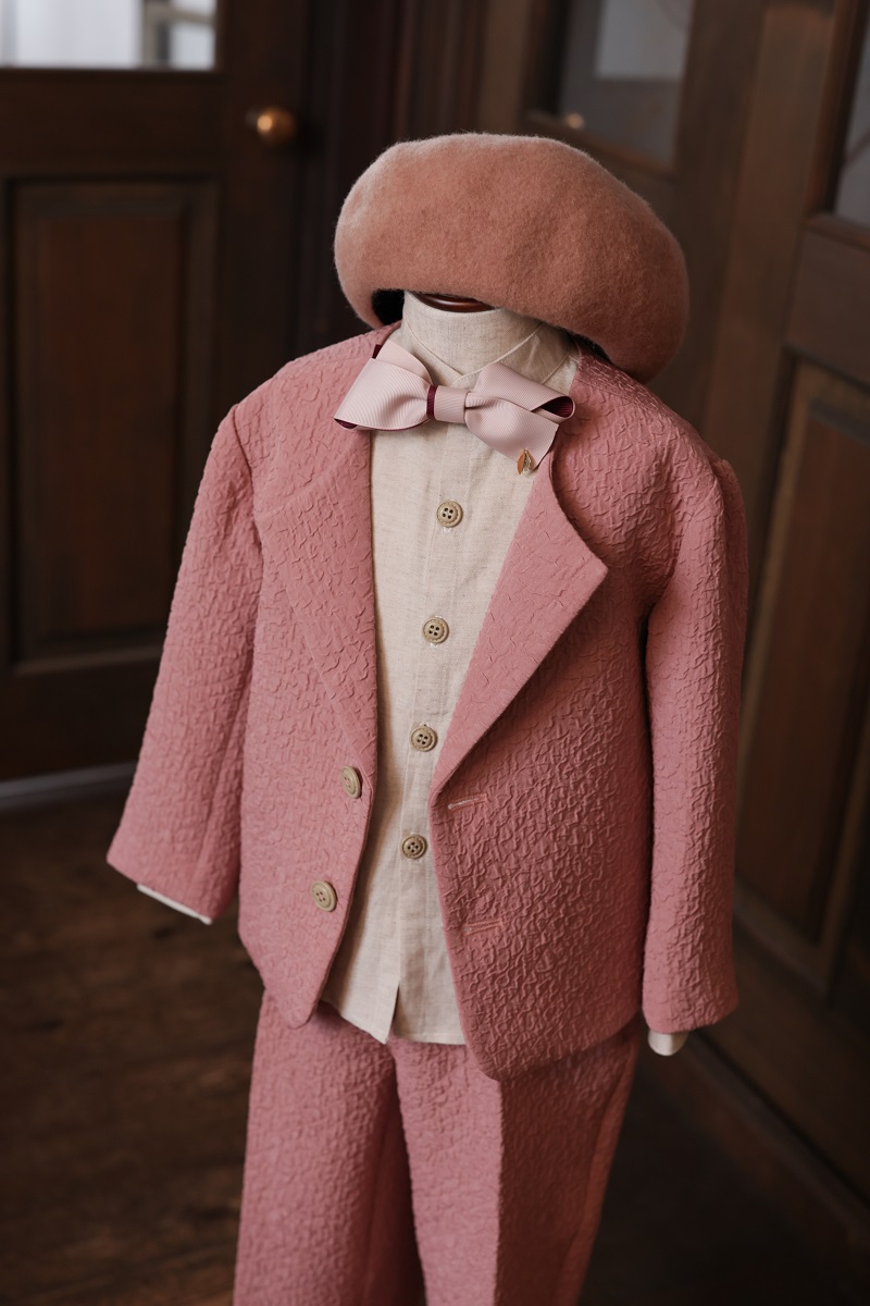 【現品100㎝】キッズタキシード RT-046 ピンク - 画像 (3)