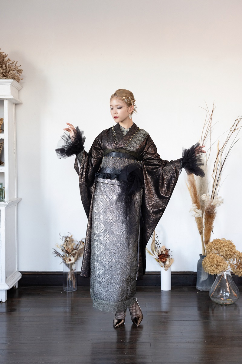 デザイン振袖 DK-003A 「リューサ・ローズ」-メタルレースタイプ- - 画像 (5)