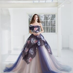 【RaDo’r】ウエディングドレスRW-007【Bouquet d’orブーケドール】ネイビー