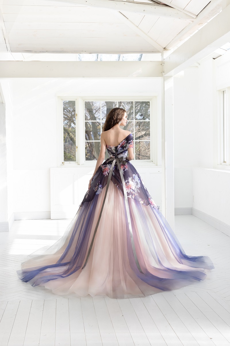 【RaDo’r】ウエディングドレスRW-007【Bouquet d’orブーケドール】ネイビー - 画像 (2)