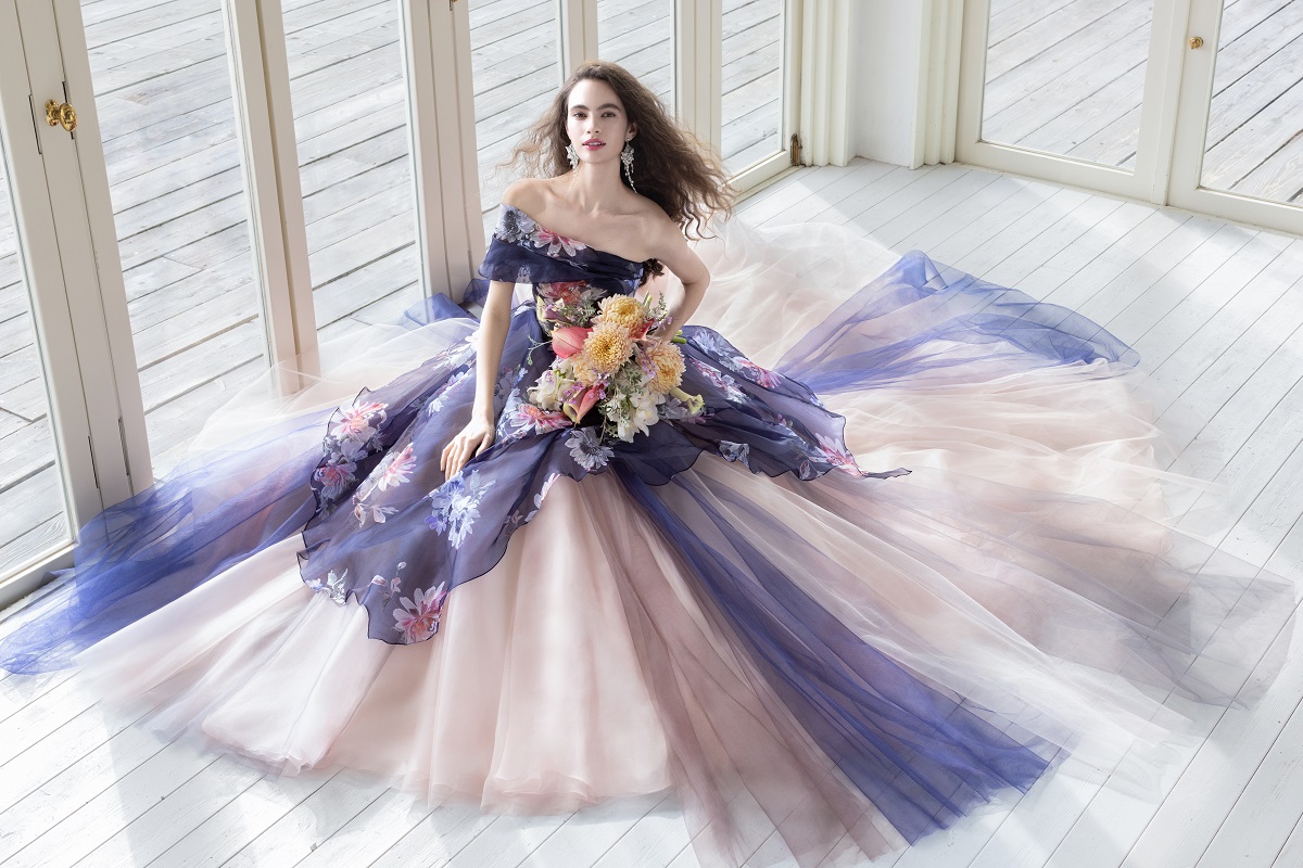 【RaDo’r】ウエディングドレスRW-007【Bouquet d’orブーケドール】ネイビー - 画像 (8)