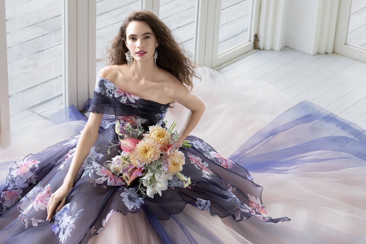 【RaDo’r】ウエディングドレスRW-007【Bouquet d’orブーケドール】ネイビー - 画像 (6)