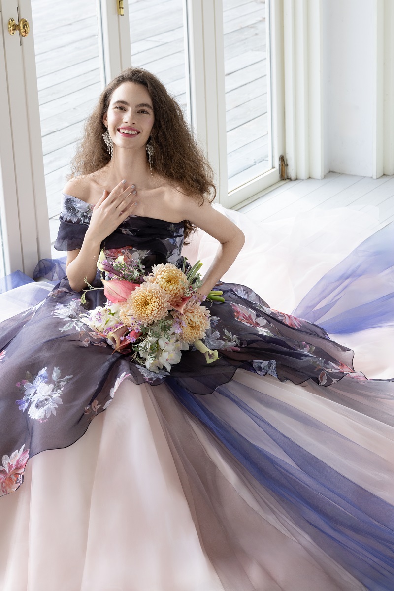 【RaDo’r】ウエディングドレスRW-007【Bouquet d’orブーケドール】ネイビー - 画像 (4)