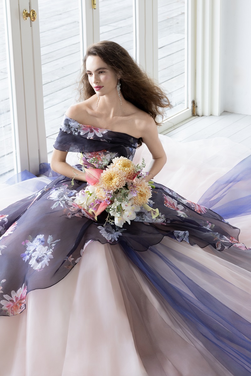 【RaDo’r】ウエディングドレスRW-007【Bouquet d’orブーケドール】ネイビー - 画像 (5)