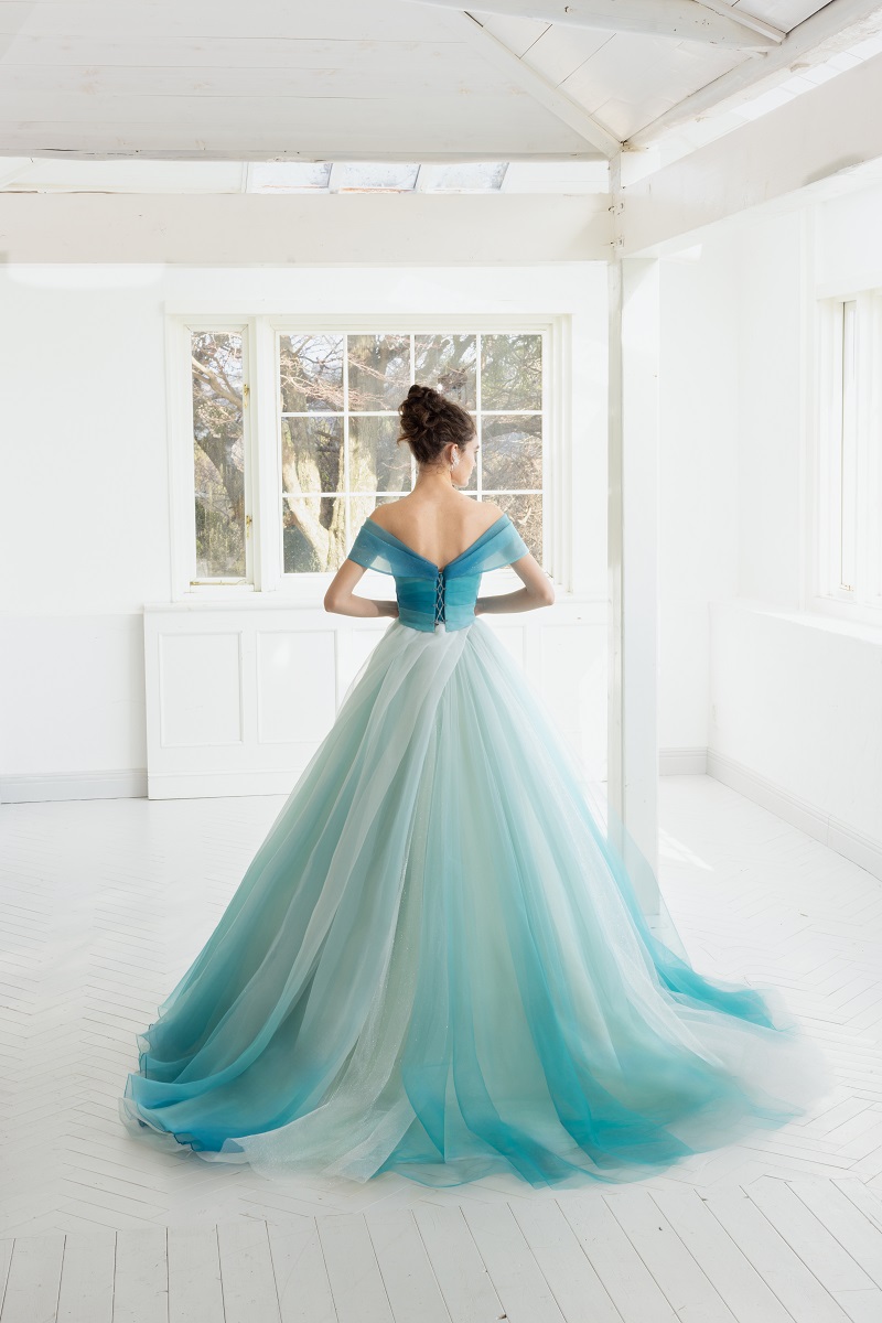 【RaDo’r】ウエディングドレスRW-006【Anelaアネラ】シーグリーン - 画像 (3)