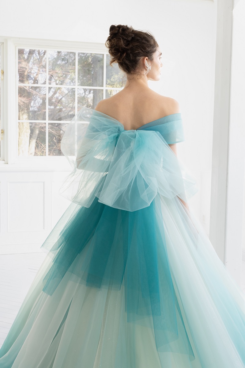 【RaDo’r】ウエディングドレスRW-006【Anelaアネラ】シーグリーン - 画像 (5)