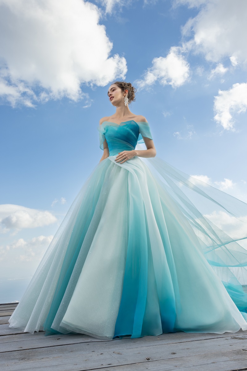 【RaDo’r】ウエディングドレスRW-006【Anelaアネラ】シーグリーン - 画像 (6)