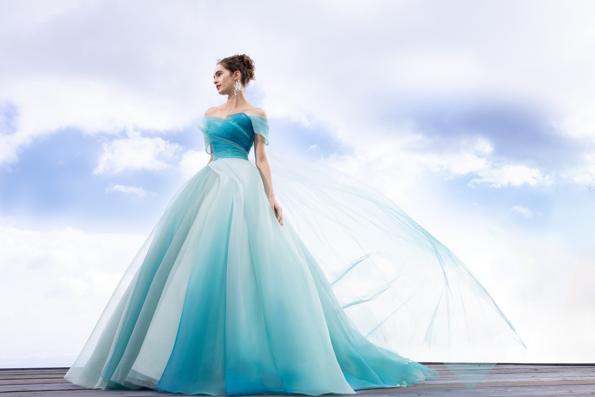 【RaDo’r】ウエディングドレスRW-006【Anelaアネラ】シーグリーン - 画像 (7)