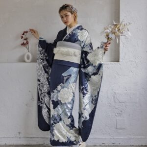 正絹振袖ラフィネモカ RF-32 -ロンドン・トワイライト-