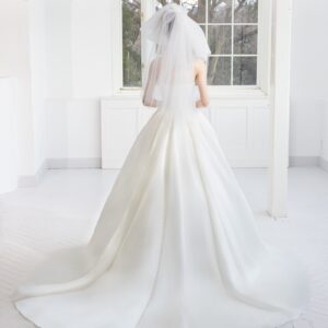 【RaDo’r】2WAYリボン付きパールベールRK-009【オフホワイト】