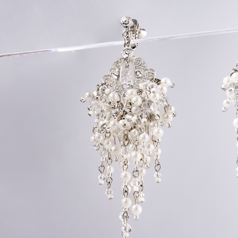 【RaDo’r】パールフリンジイヤリングRK-018【パール】 - 画像 (2)