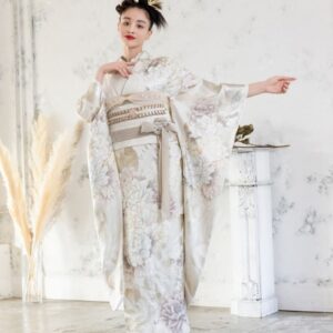 正絹振袖ラフィネモカ RF-36 -Fizz パールホワイト-