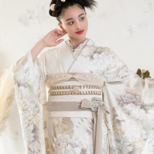 袋帯【正絹】振袖用RFO-32 -白×銀-