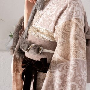 袋帯【正絹】振袖用　GFO-62　ブラウン