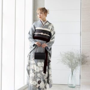 正絹振袖ラフィネモカ RF-56 -プラチナ・ヴィンテージ-