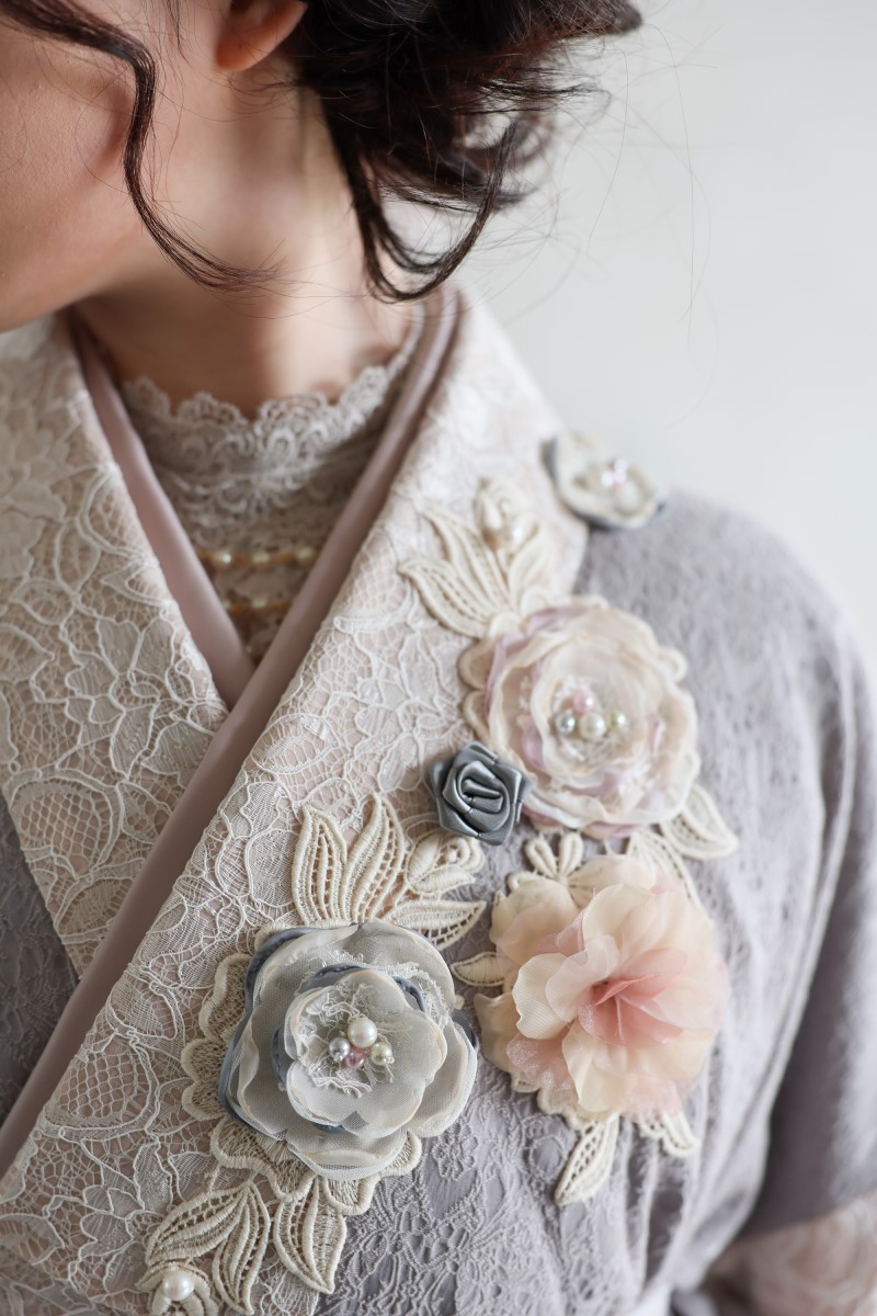 合繊振袖ラフィネモカ GF-51 -レース&ジャガード- - 画像 (7)