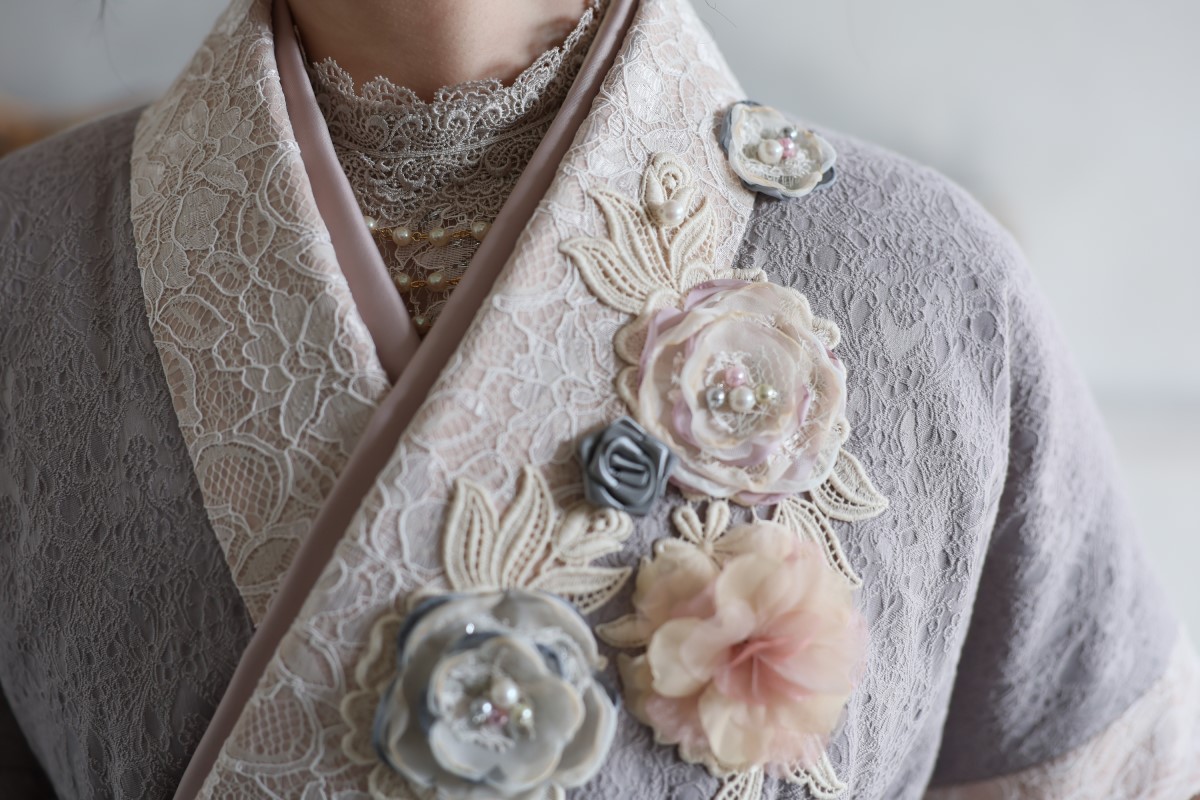 合繊振袖ラフィネモカ GF-51 -レース&ジャガード- - 画像 (13)