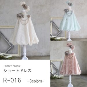ショートドレスR-016　3色展開