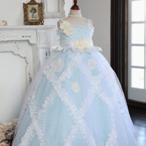 ロングドレスR-024　ブルー