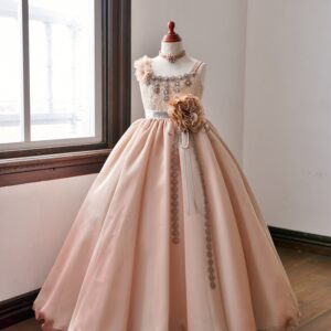 ロングドレスR-044　ベージュ