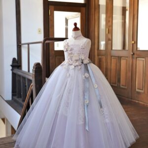 ロングドレスR-045　パープル