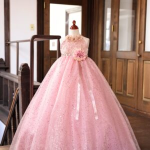 ロングドレスR-047　ピンク