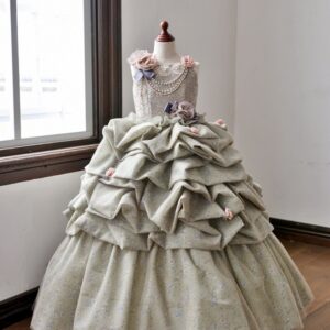 ロングドレスR-048　グリーン