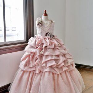 ロングドレスR-048　ピンク