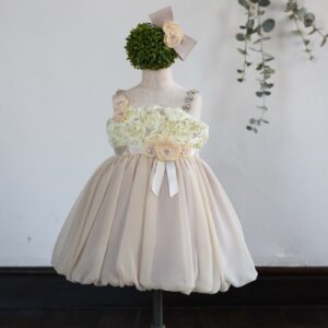 【現品100㎝】ショートドレスR-057　イエロー