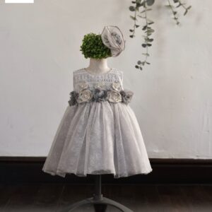 【現品80㎝】ミニドレスR-059　グレー