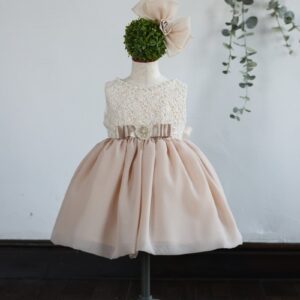 【現品100㎝】ショートドレスR-061　アイボリー