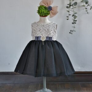 【現品100㎝】ショートドレスR-061　ブラック