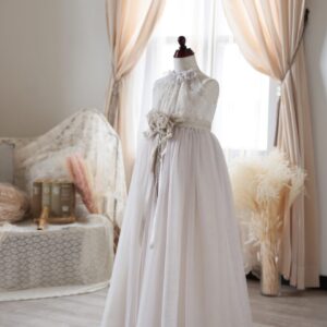 ナチュラル ロングドレス R-068　 アイボリー