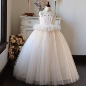 ロングドレスR-071　アイボリー