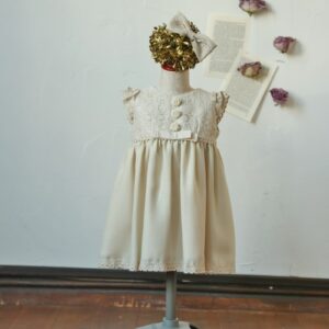 【現品80㎝】ミニドレスR-074　ベージュ