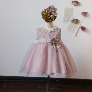 【現品80㎝】ミニドレスR-076　モーブ