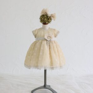 【現品80cm】ショートドレスR-138　アイボリー