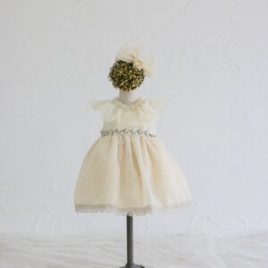 【現品80cm】ショートドレスR-139　アイボリー