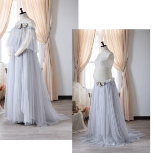 マタニティードレス R-2010　グレー