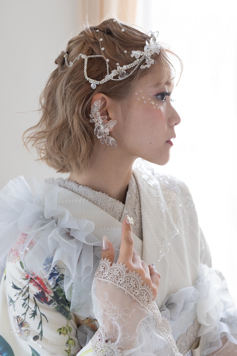 デザイン振袖 「リューサ・ローズ」DK-006B アイボリー - 画像 (7)