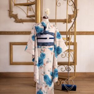 【現品】ラフィネココ・ロザリー 7歳きもの RC620-B【ベージュ青】