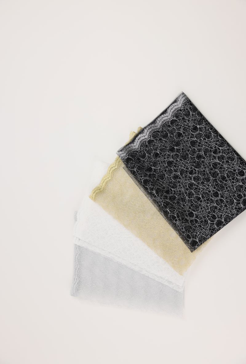 ラフィネモカオリジナル ラメししゅう帯揚 4色展開 - 画像 (3)