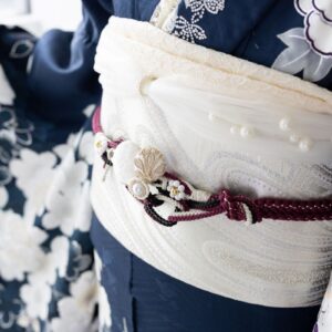 袋帯【正絹】振袖用RFO-53 -白×銀-