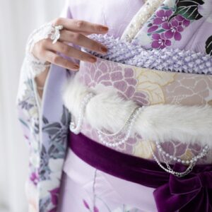 袋帯【正絹】振袖用RFO-54 丸菊モールラベンダー