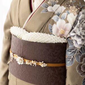 袋帯【正絹】振袖用 RFO-55 ブラウン