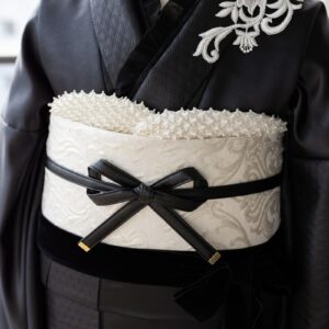 袋帯【正絹】振袖用　GFO-74　シルバーホワイト